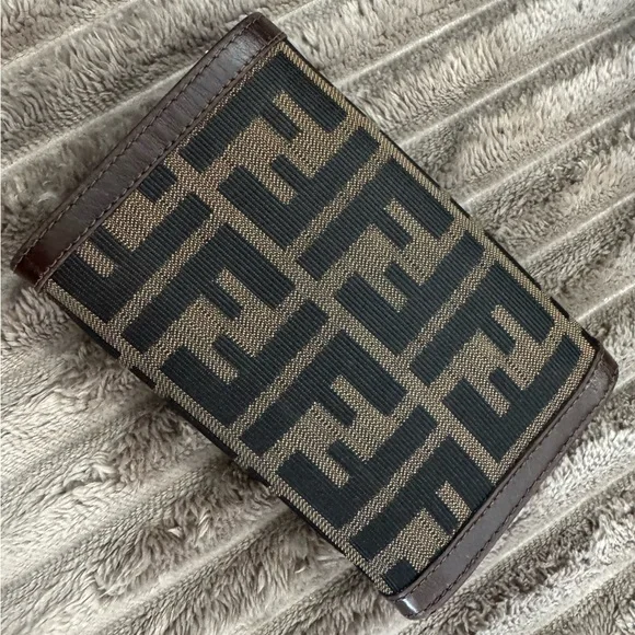 Fendi Jacquard & Leather Wallet - Picture 2 of 15